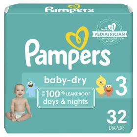 Pampers Baby-Dry Diapers Size 3, 32 Count