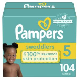 Pampers Swaddlers Diapers Enormous Pack Size 5, 104 Count