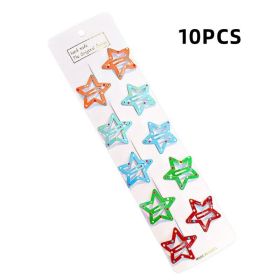 10pcs/set Girls Cartoon Nylon Scrunchie Kids Ponytail Holder Hair Bands Rubber Band Headband Fashion Hair Accessories (Color: C- 3)